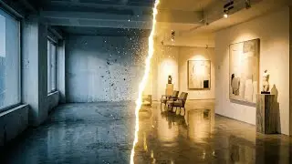 From Empty Room to Luxury Art Gallery Living Room #beforeandafter #diy #renovation 