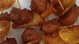  বাচ্চাদের জন্য🍡 চিকেন পটেটো ফ্রাই স্কিউয়ার রেসেপি। সহজ ও মজাদা নাস্তা। Chicken potato Fry  Recepi 🤍