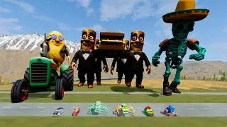 ALL MONSTERS Big & Small Cars with UNICORNANUS EATER & CAR EATER & BUS EATER - BeamNG Drive