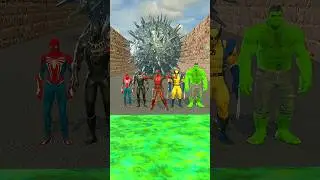 Spider-Man, Wolverine, Black Panther, Hulk and Deadpool Acid Trap!!!. Help them. 🥺