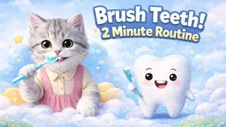 Brush Teeth Song for Toddlers | 2 Minute Teeth Cleaning Routine