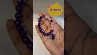 Amethyst and aura quartz bracelet Specially for Rs166 order @ insta TiDi handcraft jewels