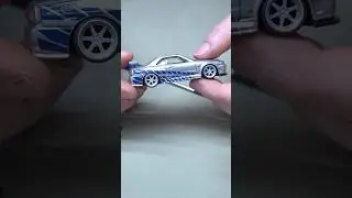 Hot Wheels To Fast To Furious Brain&lsquo;s Nissan Skyline R34 GTR Wheel Swap #paulwalker #hotwheels