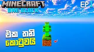 I Started With ONE BLOCK… | Minecraft One Block Sinhala Gameplay
