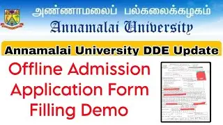 Annamalai University CDOE Offline Admission Procedure -How to Fill Application Form?