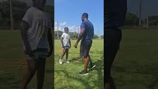 My Daughter 1st Day Training with daddy.. #flagfootballmom #trackmom