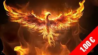 Epic Flaming Phoenix Rising &mdash; HD Cinematic Stock Footage