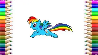 How To Draw Rainbowdash My Little Pony easy Step by Step🥰 .Easy Easy Drawing and Coloring for Kids💖