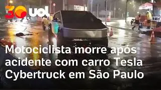 Motociclista morre ap&oacute;s acidente com carro Tesla Cybertruck, que vale mais de R$ 1,5 milh&atilde;o, em SP