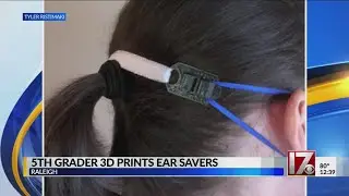 5th grader 3D prints ear savers to make masks more comfortable