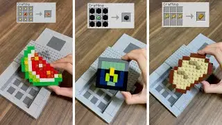 Crafting Minecraft items BUT Lego! 