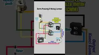 Cara Pasang 2 Relay Lampu 4 Kaki #kelistrikanmotor #relay #modifikasimotor