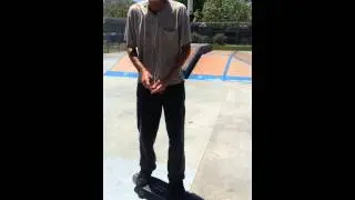 Old man skateboard tricks - kick flip, sisi pop