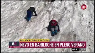 Ins&oacute;lito: Nev&oacute; en Bariloche en pleno verano
