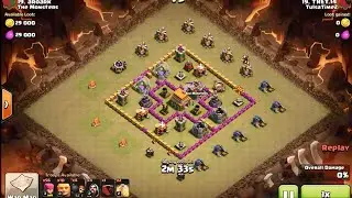 3 star clan war attack on town hall 6 by town hall 6 - clash of clans war attack strategy