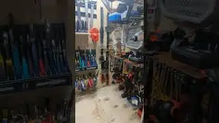 Handyman closet for tool organization in home or apartment.