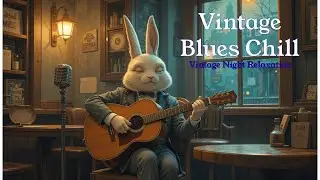 Relaxing Vintage Blues Guitar 🎸 | Slow Tempo, Gentle Bass & Soft Drums for Night Peace