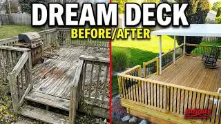 Drone Tour: Beautiful Deck & Patio Renovation! #deckideas #patio #diy #shorts