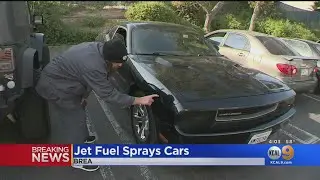 Dumped Jet Fuel Sprays Cars In Brea