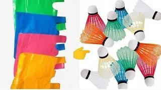 How to make shuttlecock at home /DIY badminton cock /Home made shuttlecock #short useful idea..