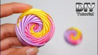 DIY - How to make Rolled Rose from Satin Ribbon | Cara membuat Mawar | Tutorial | Easy Beginners