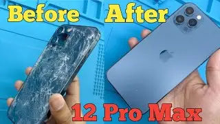 Полный ремонт iPhone 12 Pro Max | Корпус, дисплей, батарея | Фото до и после 😱
