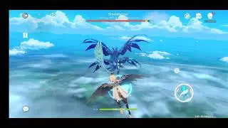 Attacking Stormterror in Genshin Impact -- twoedged sammy