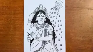 Laxmi Mata Drawing|Goddess Lakshmi Devi Drawing|Lakshmi Mata Drawing|
