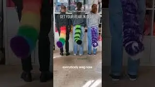 Everybody Wag Now! Three tails in the studio, saturday vibes🕺#cosplay #fursuit #saturday