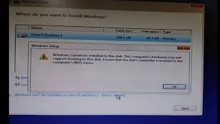 Windows Cannot Be Installed To This Disk ❌ | BIOS & Disk Error Fix | 100% Working Solution