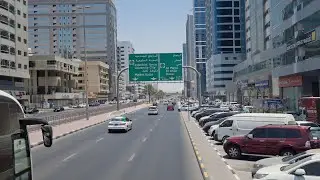 UAE taxi, bus +metro ride: Ajman to Dubai Burjuman Metro via Sharjah Bus Stn +Abu Hail Metro Stn