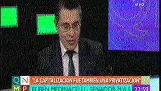 Rub&eacute;n Medinaceli  presidente de la Comision que investigo las Privatizaciones en Bolivia