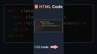 Glow Effect Card on hover Effect using HTML and CSS. #html #css #javascript #webdevelopment