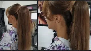 #طريقة #تركيب# وصلات الشعر #مع تسريحة# ذيل حصان #على شعر #قصير #Ponytail hairstyle for short hair#