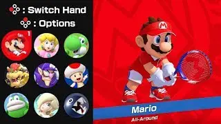 Mario Tennis Aces DEMO - All Characters