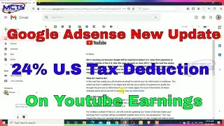 Google Adsense New Update March 2021 | 24% U.S Tax Deduction | Mc Tech Solutions