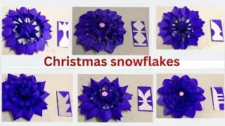 Diy paper snowflakes for Christmas decoration craft ideas