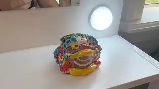 Статуэтка денежной лягушки из керамики Sdeetesamjun | Жаба фэн-шуй для удачи и процветания