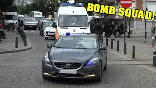 [BOMB SQUAD RESPONSE] - Belgian Emergency Vehicles | Police, Fire & EMS | responding in Brussels