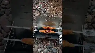 The cooking possibilities are endless with this little camp grill! 🔥🥓🍳🥧 #shorts
