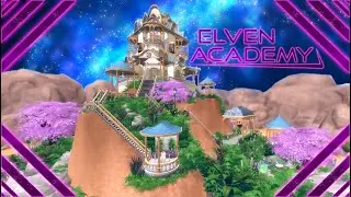 An Extravagant Elven Academy with only Base Game!! Build Tour