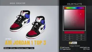 NBA 2K20 Shoe Creator: Air Jordan 1 &ldquo;Top 3&rdquo;