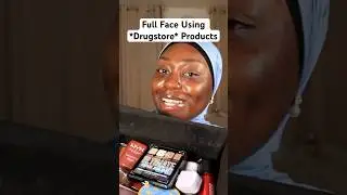 full face using DRUGSTORE makeup ✨
