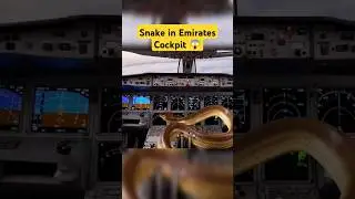 Panic situation at extreme height 😱 | snake in cockpit | #snake #python #shorts