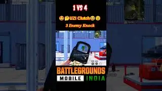 1 VS 4 UZI Clutch BGMI Short // NooPro
