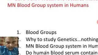MN Blood Group system in Humans