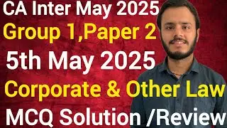 ca inter may 2025 law paper mcq solution|ca inter may 2025 group 1st,paper 2 detailed mcq answers