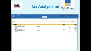 Tax Analysis on Tally prime