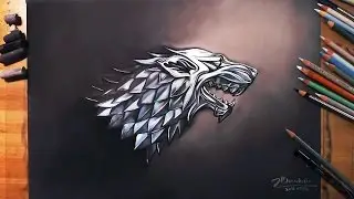 왕좌의 게임 Game of Thrones - Sigil of House Stark (Dire wolf) | drawholic