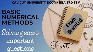 Calicut University |3rd sem| BNM Solving| Some Questions |